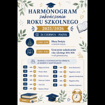 Harmonogram zakończenia roku szkolnego